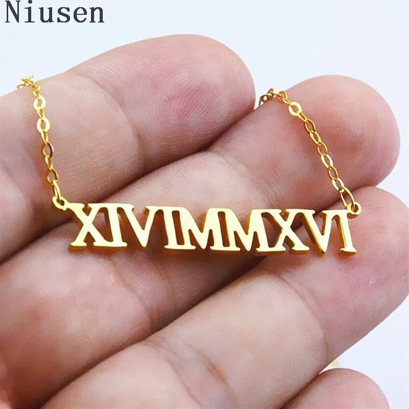 Ожерелье с римскими цифрами ожерелье инициальной буквой небольшим