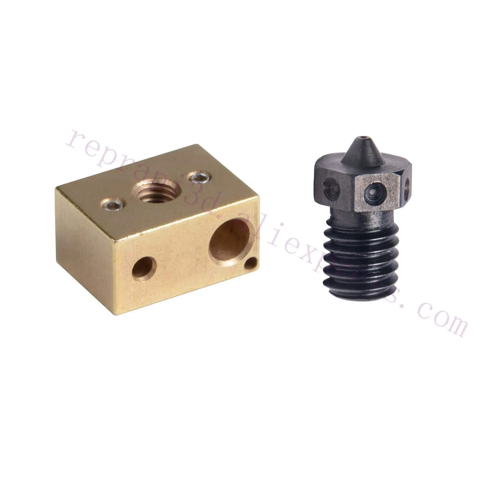 Насадка V6 из высокотемпературной закаленной стали + фотоблок для печати PEI PEEK или