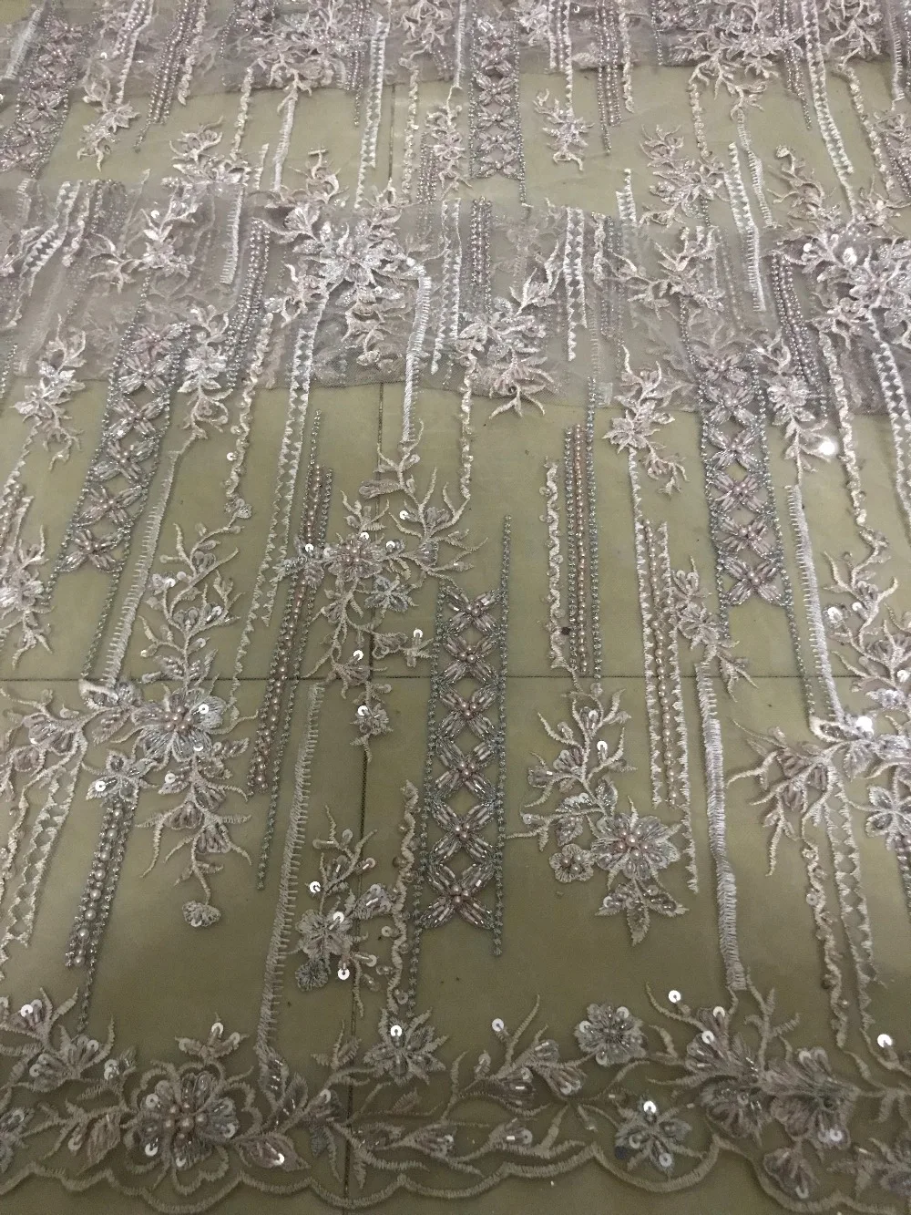 Нигерийская кружевная ткань роскошная с бисером последние Африканские кружева