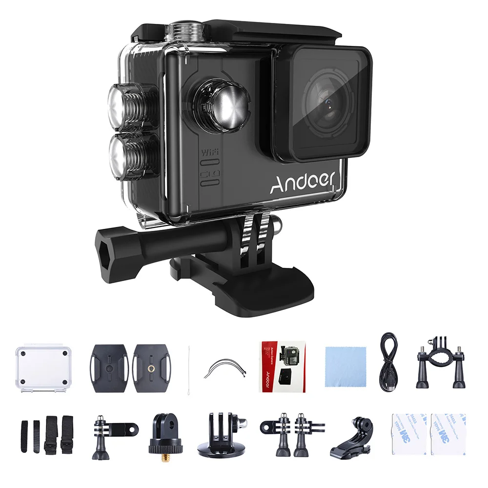 Andoer AN7000 Экшн-камера 4K 1080P 120fps 720P 240fps Full HD 16MP WiFi анти-встряхивание водонепроницаемая Спортивная Экшн-камера для дайвинга 60m