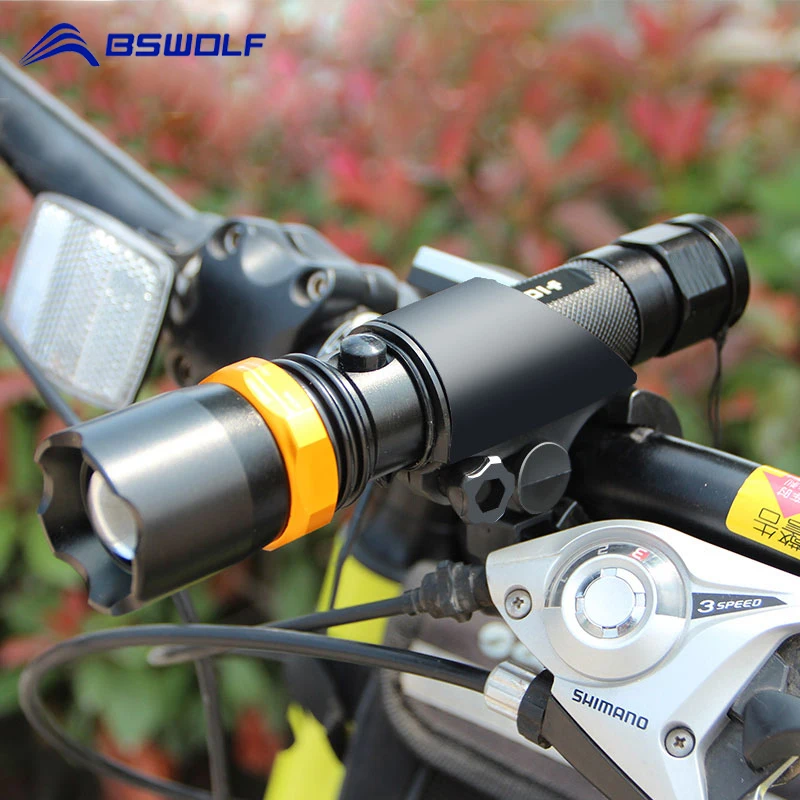 BSWolf Bike Light Flashlight Holder Bicycle Lamp Stand Clip Rubber Mount Bracket Accessories |