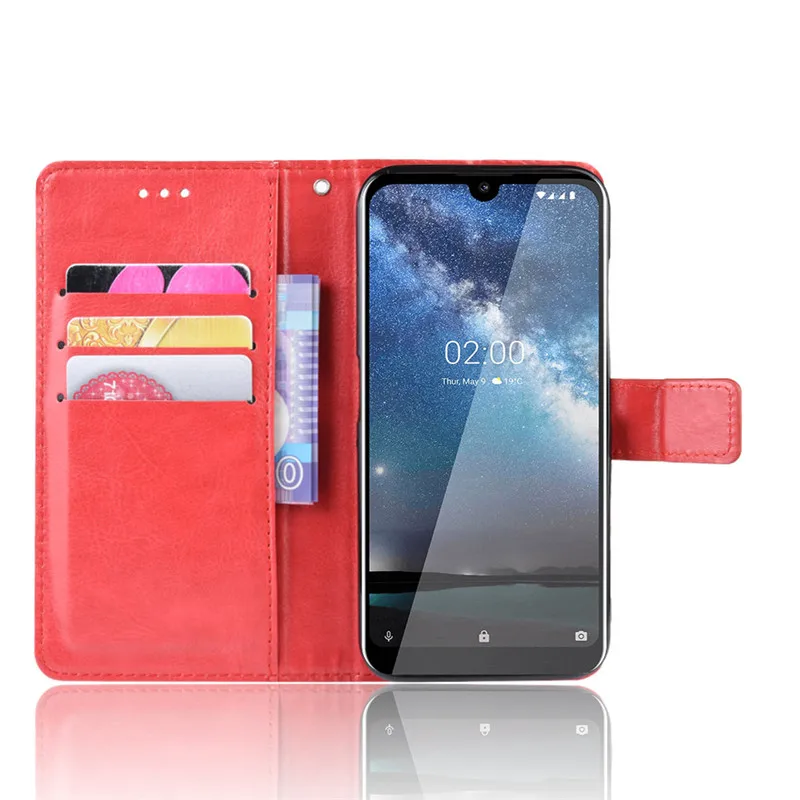 Для Nokia 2 Чехол кожаный винтажный кошелек чехол для TA-1188 TA-1191 TA-1179 TA-1183 флип-чехол
