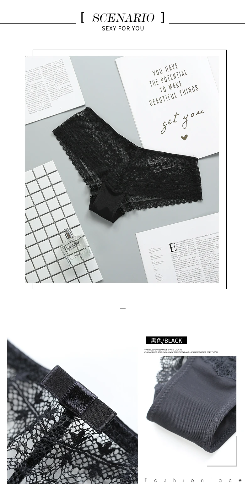 Lilymoda, 3 шт., Новое поступление, сексуальные женские кружевные трусики, выдалбливают, высокое качество, нижнее белье, трусы для женщин, бесшовное белье, 3 цвета