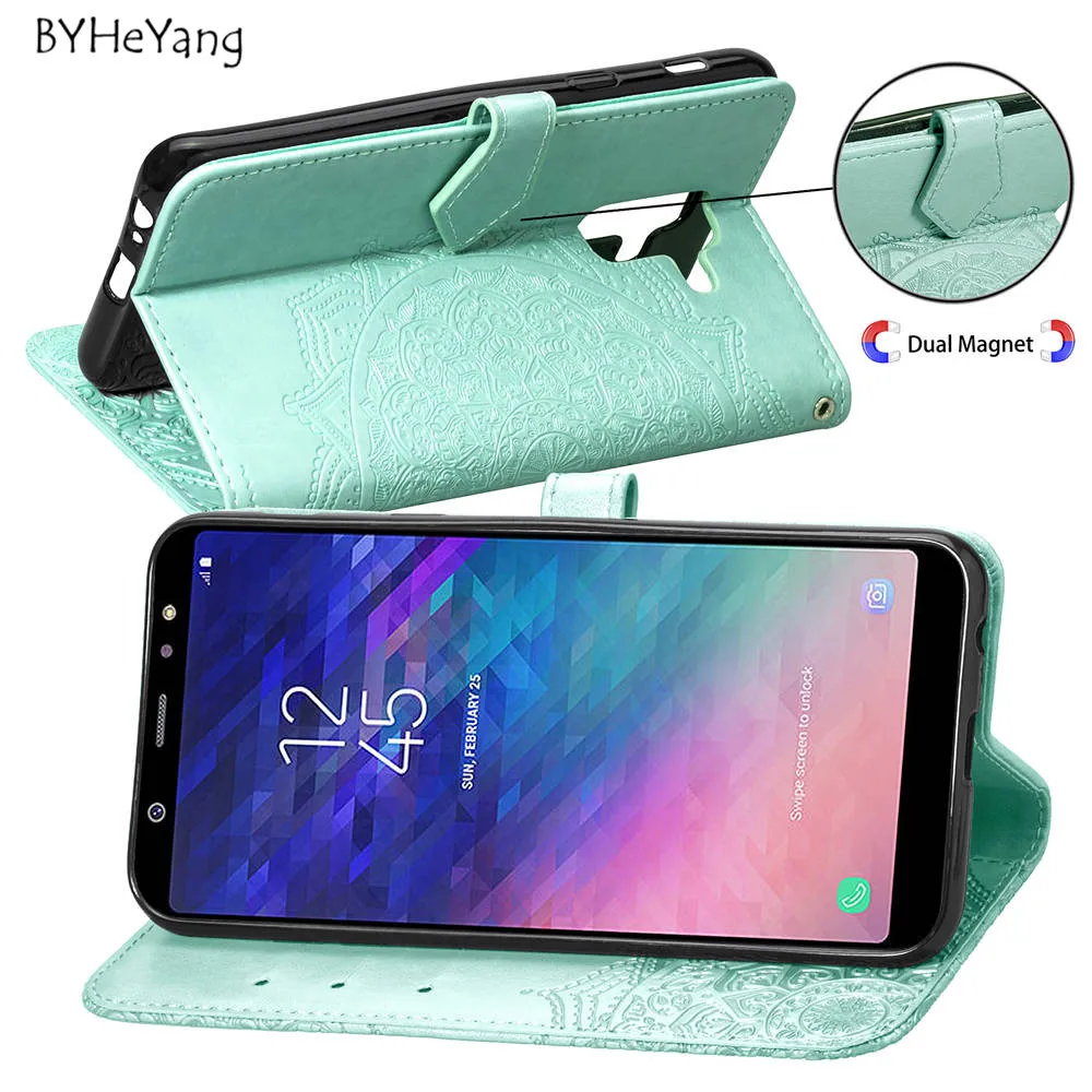 Fundas For Samsung Note 9 8 Note8 Leather Flip Book Wallet Stand Phone Case Cover S9 S8 S Plus S7 S6 Edge A6 J4 J6 | Мобильные