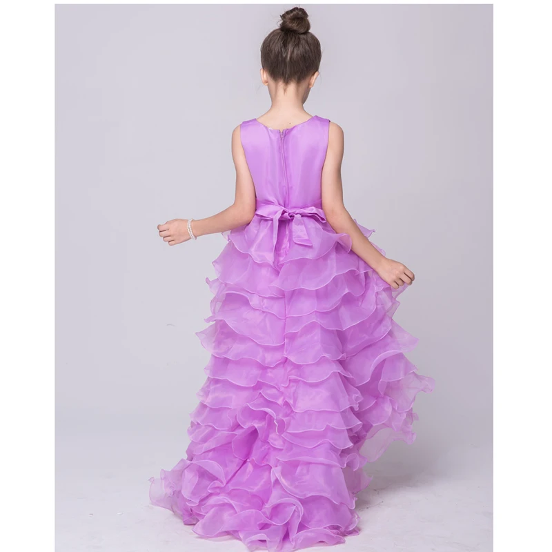 Корейская версия задней девушка рукавов твердые платье принцессы фестиваль