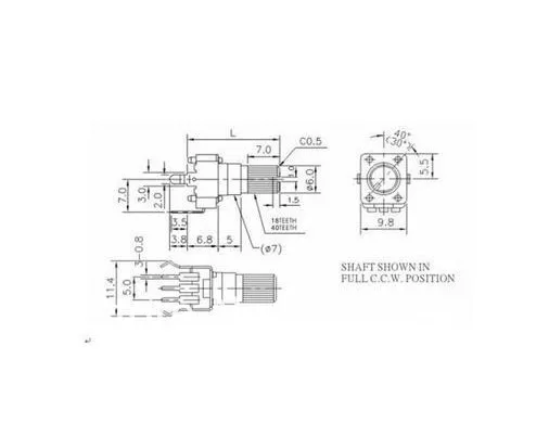 50 шт. высококачественный вертикальный регулируемый потенциометр/переменный