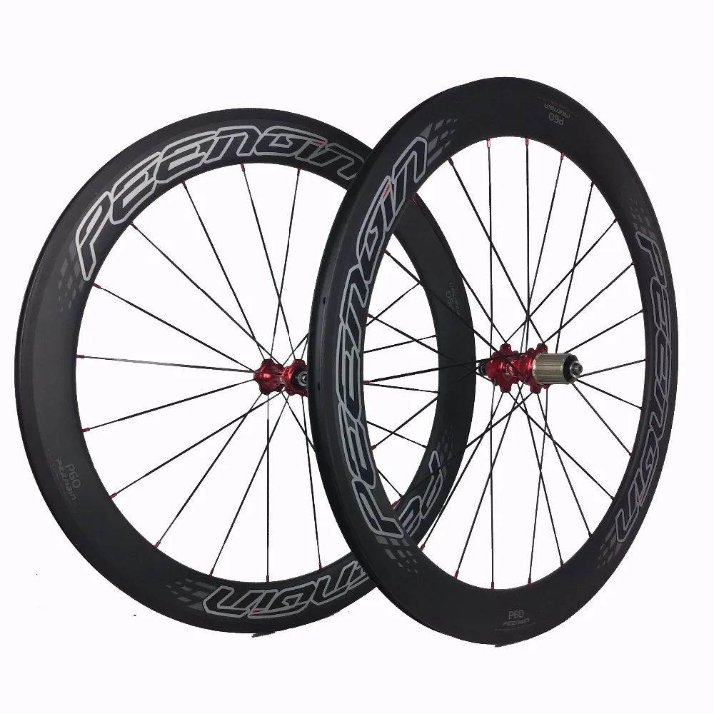 Brand S60 Carbon Fiber Wheel Set 60mm Tubular 23mm Wide Volante Fundas Rims Cheap-Road-Bike-Wheels Clincher Best Sale European