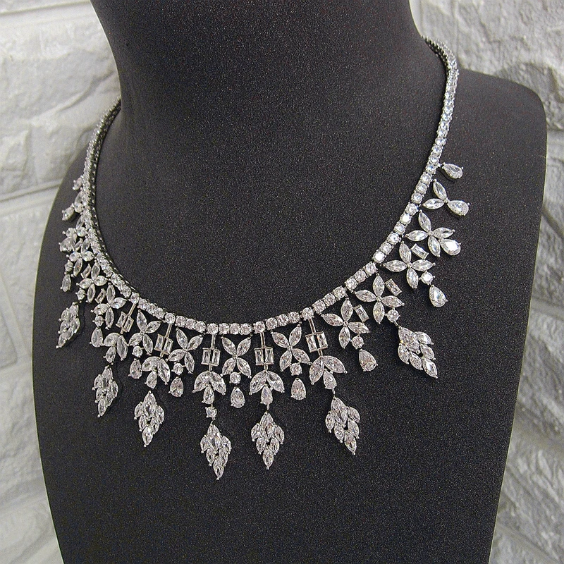 Fashion AAA Cubic Zirconia Luxuriant Flower modeling set Wedding/Party/dinner Jewelry for Women SC007 | Украшения и аксессуары
