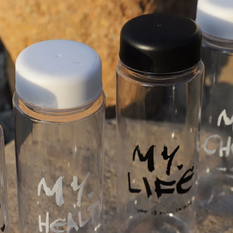 4 вида портативных пластиковых бутылок для воды прозрачная термостойкая