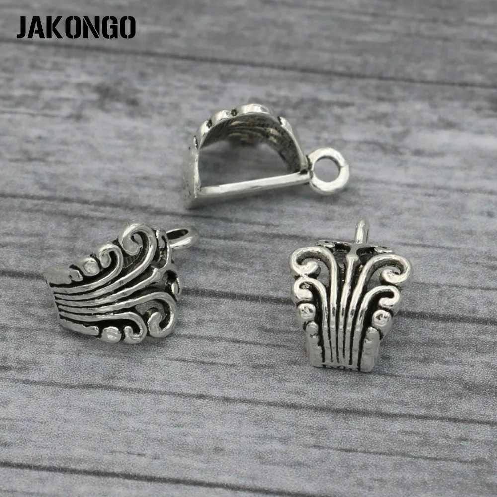 20 шт. посеребренные бусины JAKONGO для изготовления ювелирных изделий браслетов и