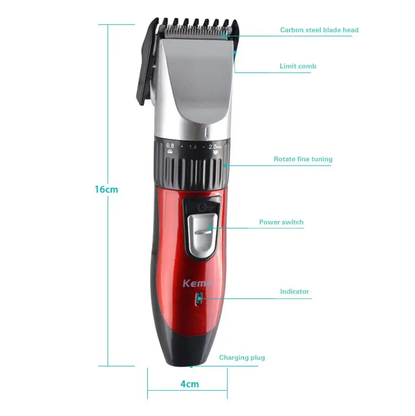 

Kemei KM-730 Charging dry dual-use hair clippers hair clippers electric hair clippers drop Shipping