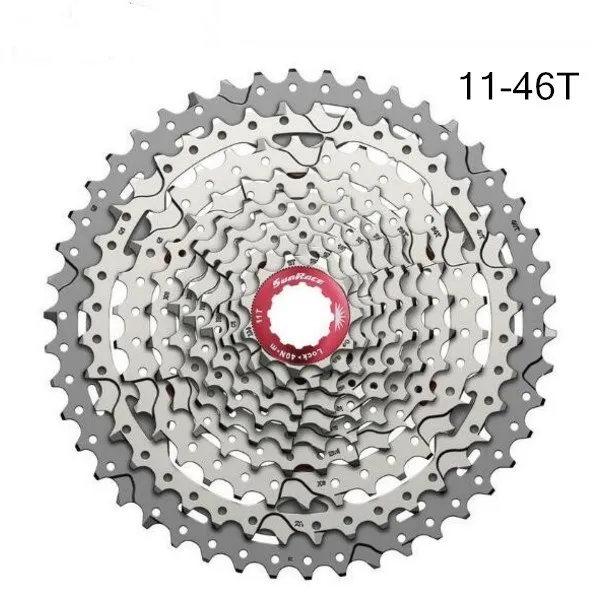 MX3 46T silver red Sunracing 10 скоростей CSMS3 CSMX3 11-40 t/11-42/11-46 t велосипед широкий диапазон MTB инструмент горный велосипед кассета руль - Цвет: MX3 46T silver red