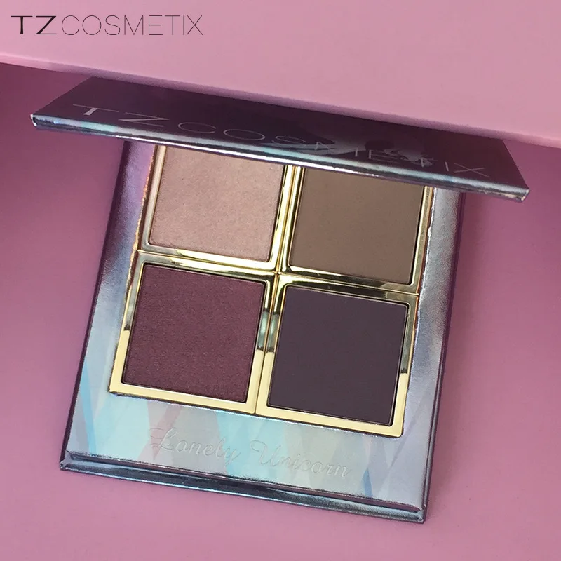 4 цвета мерцающие матовые тени для век палитра краски блестящие яркие телесный