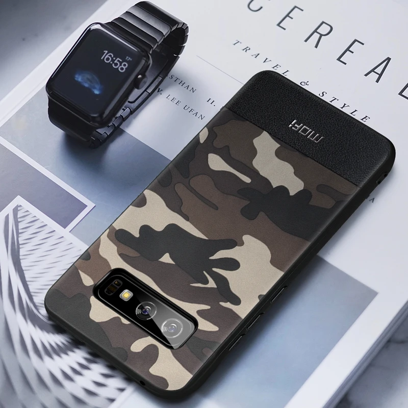 Чехол для Samsung S10 Plus чехол MOFI Galaxy камуфляжный кожаный S10E полное покрытие +