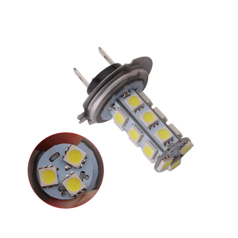10 шт./лот H7 18SMD 5050 Светодиодная Автомобильная противотуманная фара белая 18 лампа
