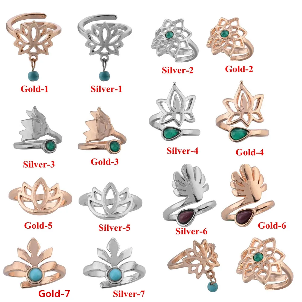 1 шт. летнее регулируемое кольцо на палец ноги в богемном стиле с цветком лотоса