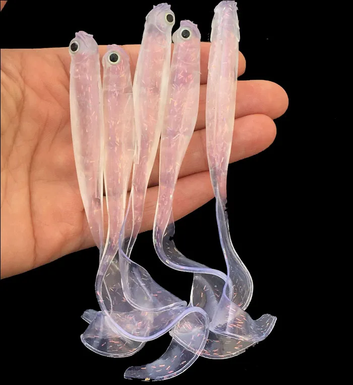 Горячая 10 шт. 10 см Мягкая приманка Одиночная приманка Tail Grub Гольян рыболовные приманки isca искусственные - Цвет: 01