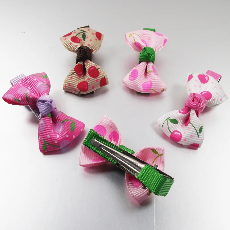 2 предмета для маленьких девочек детей бант вишня милый зажим волос веревка