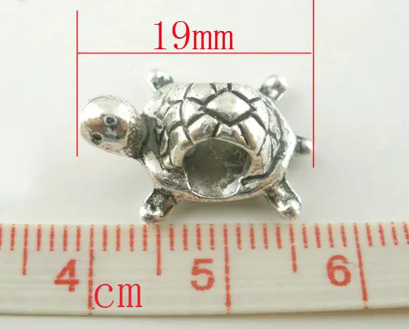 DoreenBeads 20 шт серебряный цвет Черепаха Подвески Бусины Подходят Европейский Шарм