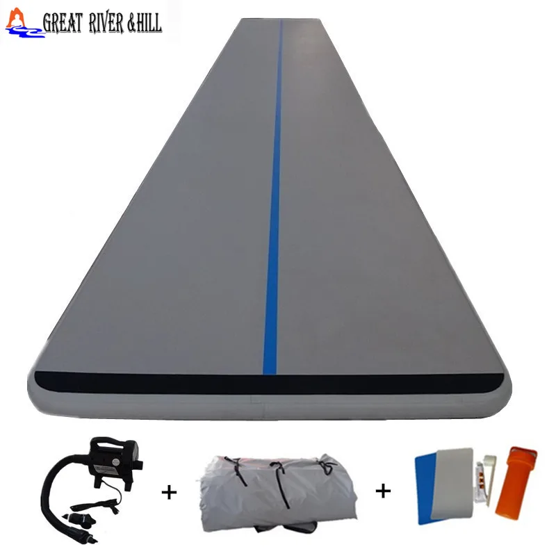 

Great river hill gym training mat inflatable gym air floor fitness mat storage 10mx1.8mx15cm