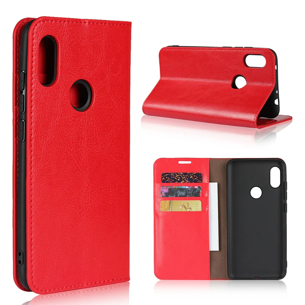 LUCKBUY роскошные чехлы-бумажники из натуральной кожи для Xiaomi Redmi S2 5 Plus 6A 6 PRO Note 8 SE Mix 2s
