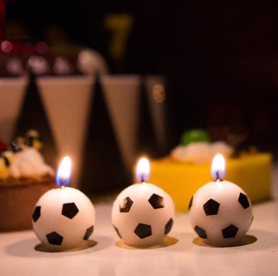 12 шт. свеча в виде футбольного мяча | Дом и сад