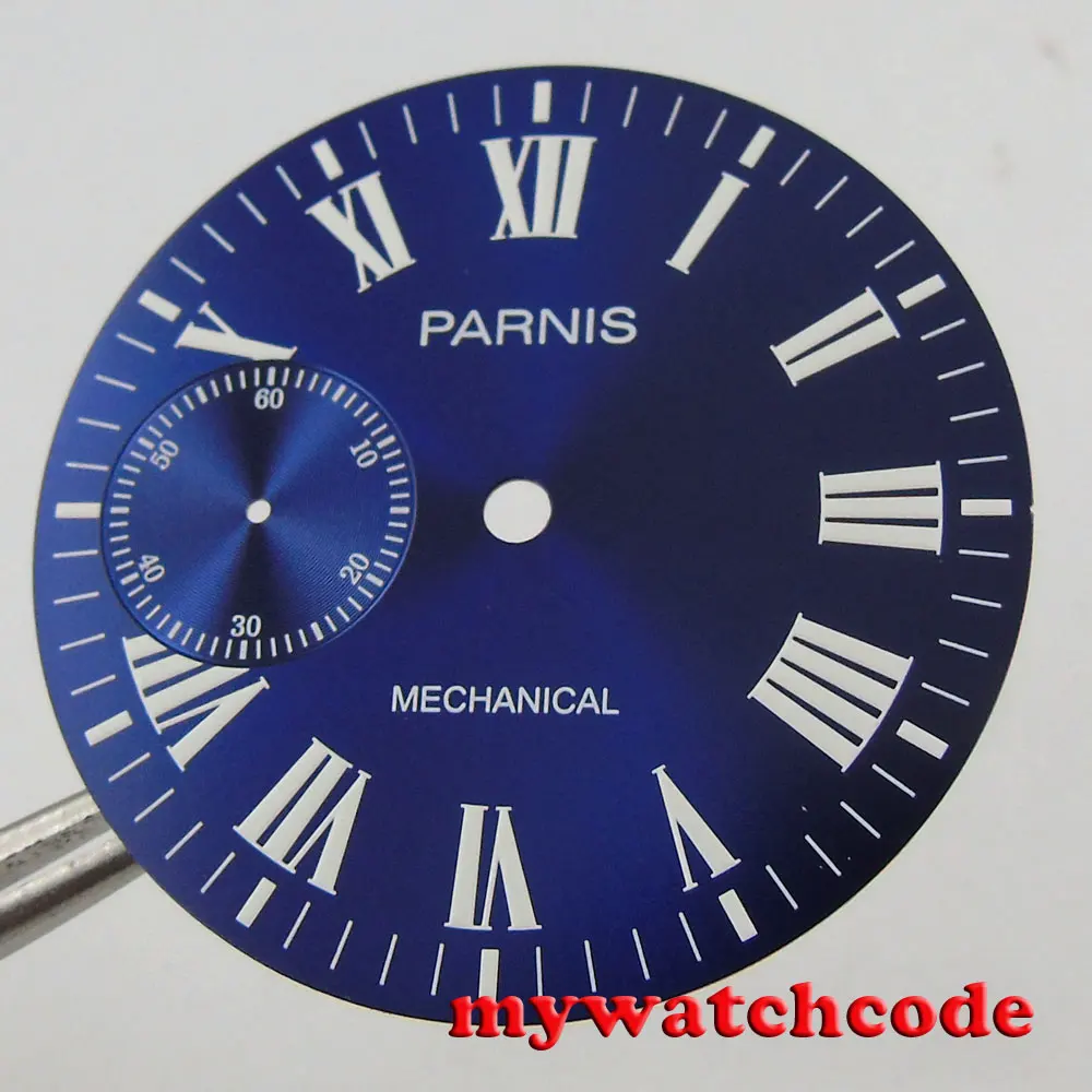 

38.9mm blue dial fit 6497 st movement Watch Case Luminous marks D104