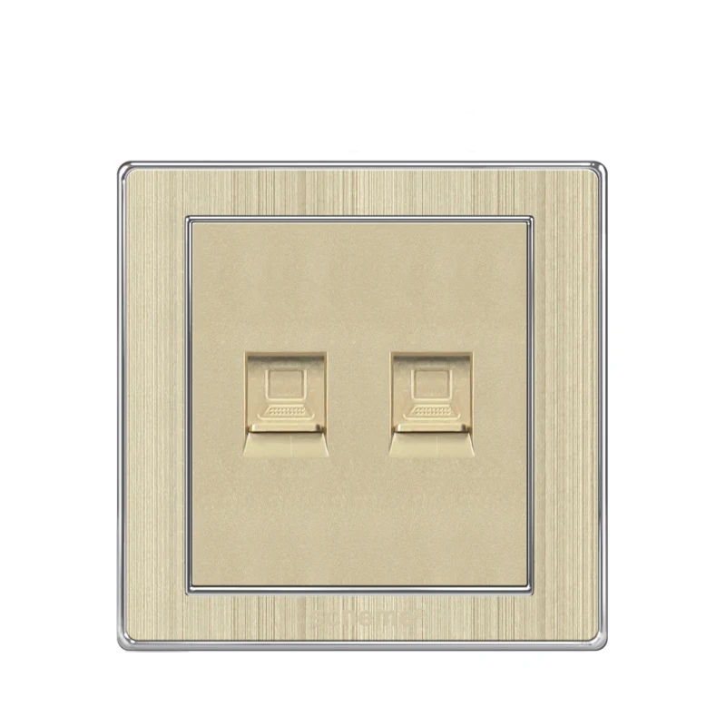Двойной порт компьютера (ПК) розетка 86 Тип LAN интернет электрический выход