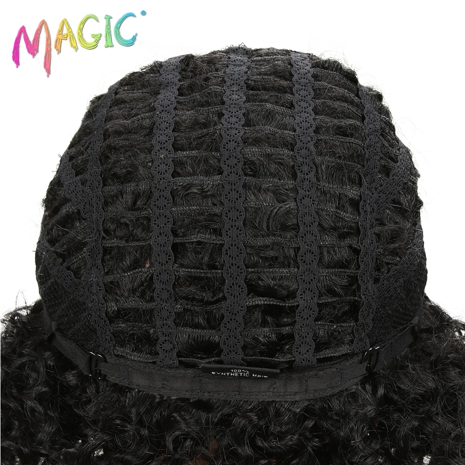 

MAGIC Hair Synthetic Wigs 12"Inch Short Wig Kinky Curly Synthetic Hair Wigs For Black Women Heat Resistant Red Black