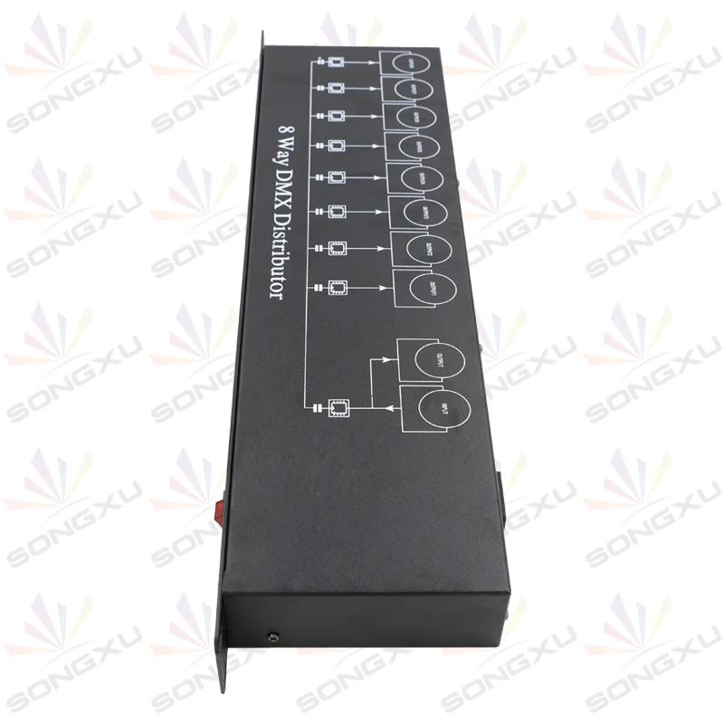 DMX512 разветвитель освещения Φ 8 way DMX распределитель для вращающейся головки par Can