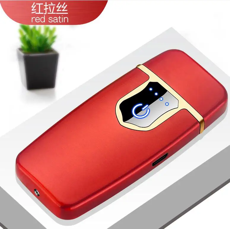 3 Сенсорный экран, электронное зажигание, электрическая ультратонкая usb зарядка, зажигалка, горячий провод, ветрозащитная зарядка, электрическая зажигалка - Цвет: 3