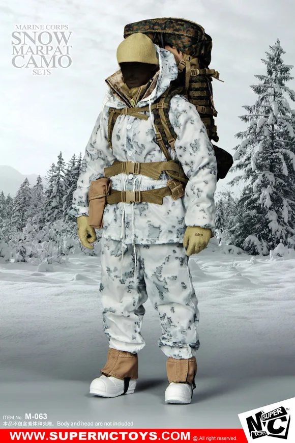 1/6 весы рисунок аксессуар MarinCorp зимние Marpat с камуфляжным принтом комплекты для