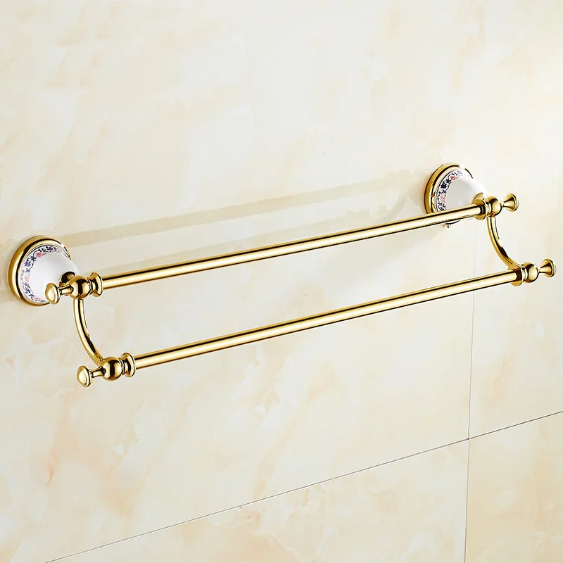 Двойная вешалка для полотенец ванной комнаты европейские антикварные Вешалки