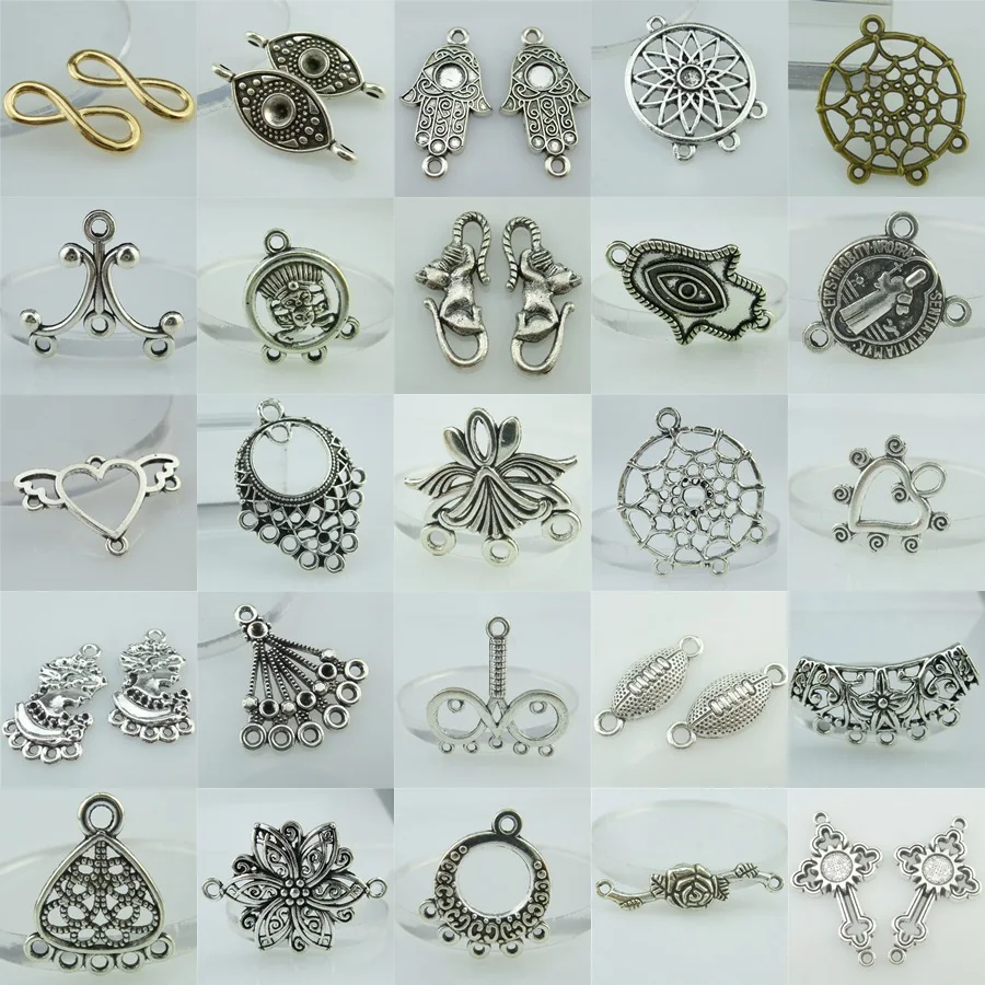 

Antique Fatima Infinity Dream Catcher Connector Charm Bracelet Necklace Jewelry Making DIY Handmade Findings