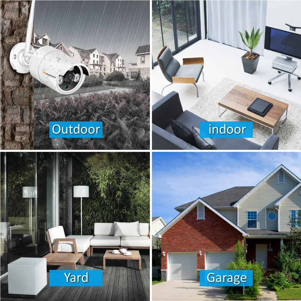 Einnov 4CH 1080P 2MP HD Беспроводная NVR Wi-Fi камера для домашней безопасности CCTV Wifi ip-камера