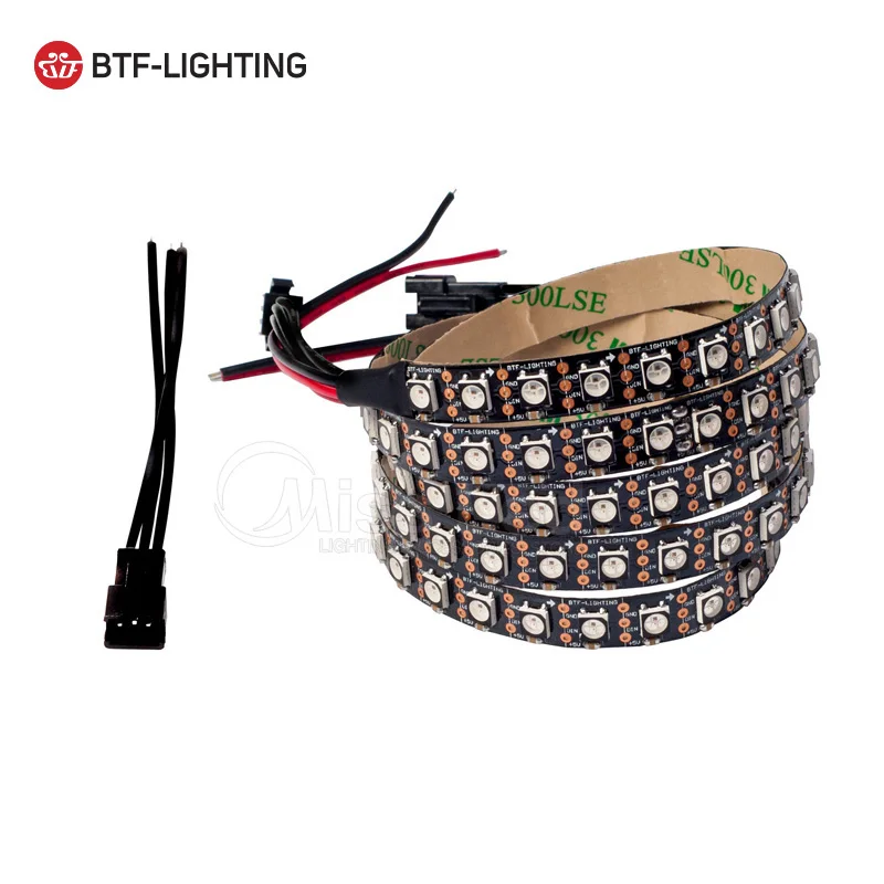 Оптовая продажа 1 м 30/60/74/96/100/144led/M WS2812B Светодиодная лента белая/черная PCB не