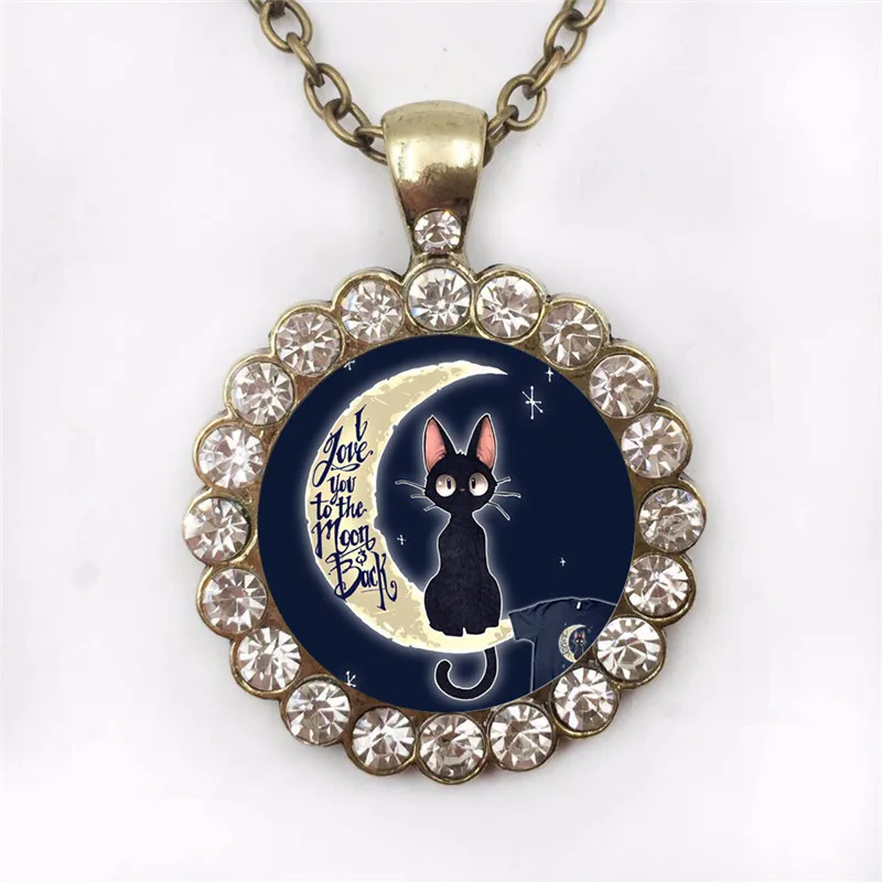 Новинка 2019 ожерелье с подвеской из тибетского серебристого кабошона I Love You To The Moon
