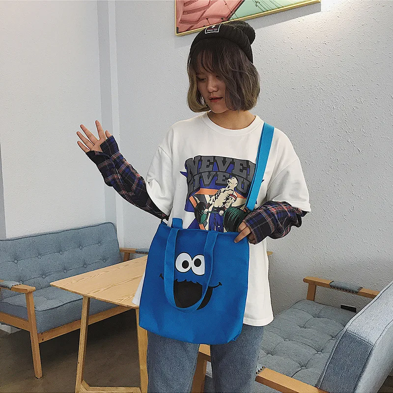 Harajuku Sesame уличная сумка на плечо холщовая дизайнерская роскошная сумка женская сумка через плечо для подростков Женская сумочка Bolsa Feminina