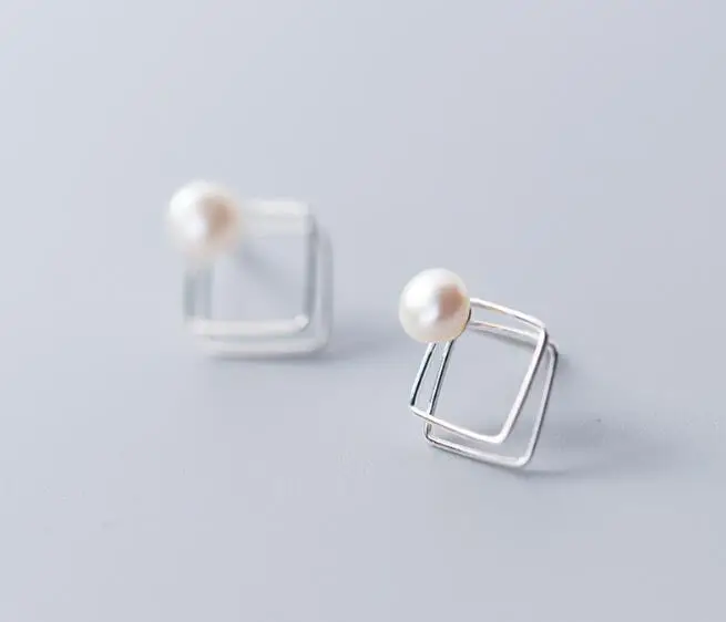 Реальный. Женские серебряные украшения двухрядные жемчужные открытые