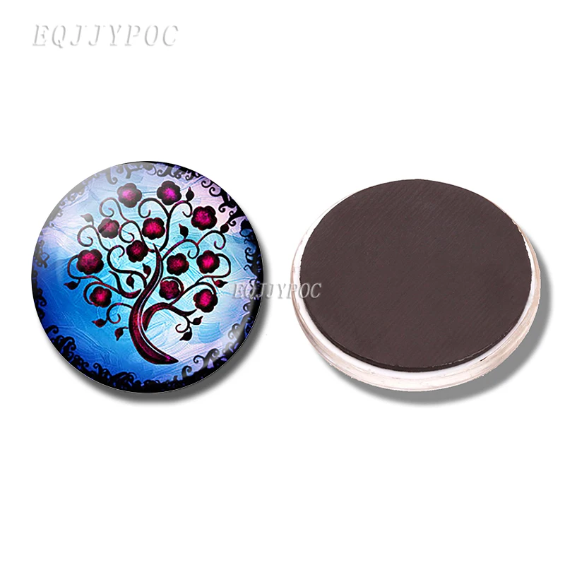 PACK OF 1 Klimt Древо жизни магнит на холодильник художественное дерево магниты на холодильник 30 мм набор стеклянных кабошонов декоративные наклейки на холодильник домашний декор - Цвет: PACK OF 1