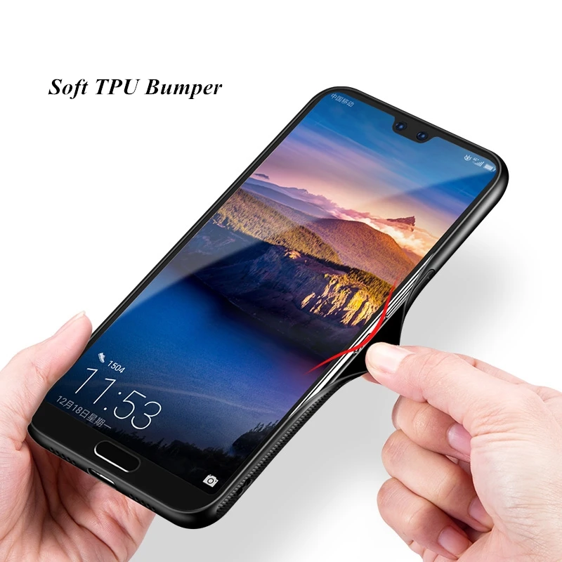 Чехол из закаленного стекла для huawei P30 Pro Lite чехол жесткого задняя крышка с