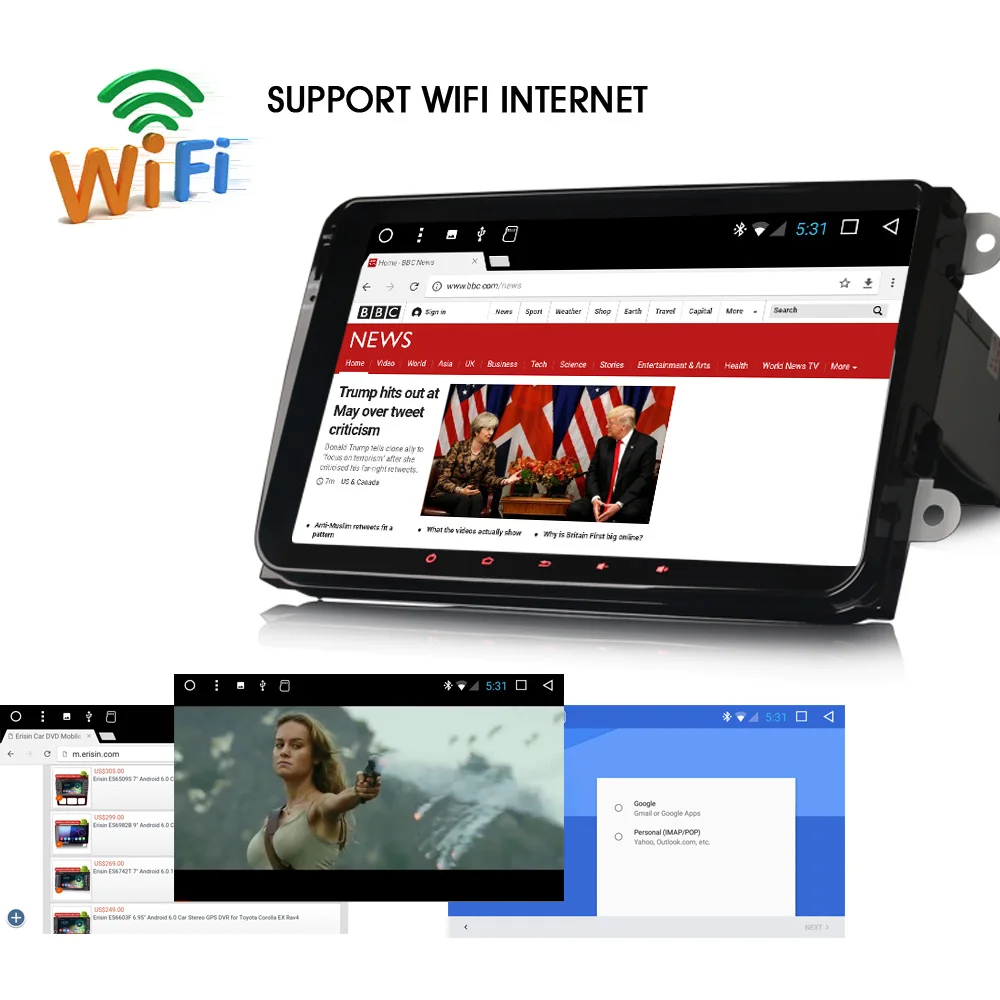 9 &quotAndroid 7 1 Автомобильный мультимедийный плеер радио DAB + для VW Passat Polo EOS Touran Sharan Altea
