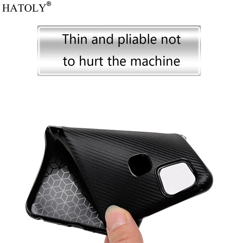 HATOLY Capa For Asus Zenfone 3 Zoom ZE553KL Case Soft TPU Rugged Carbon Fiber Cover |
