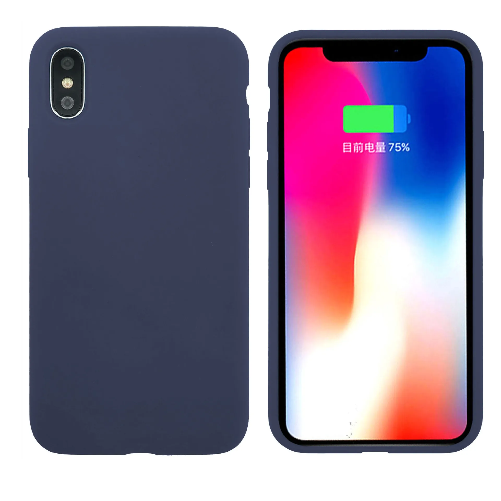 Blue OCHGEP жидкий силиконовый тонкий чехол для iPhone 8 7 Plus X/XS чехол для iPhone X XS 7 8 чехол для телефона s с розничной упаковкой - Цвет: Blue