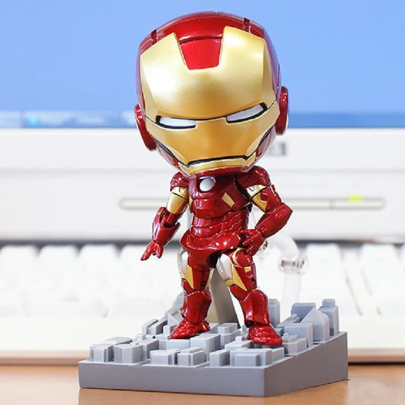 Милая игрушка Marvel летающий Железный человек аниме рисунок мультяшное лицо
