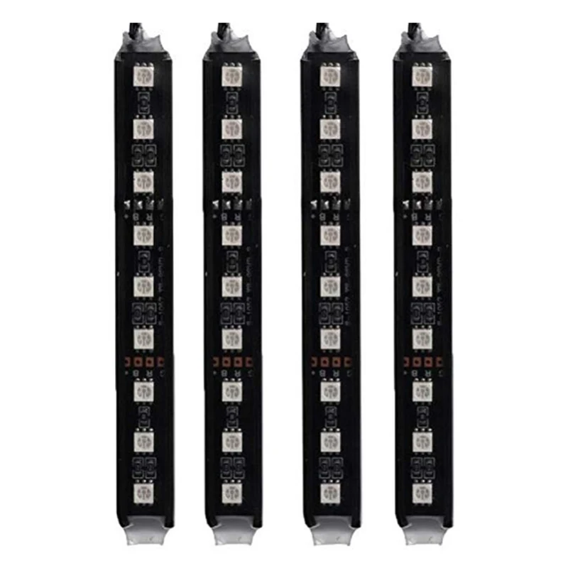 Автомобильный RGB светодиодный полосы 4 шт. 9SMD 5050 10 Вт Автомобиль Декоративные