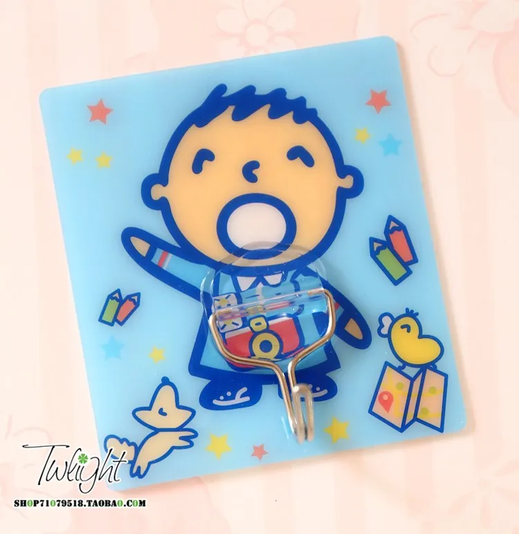 boy 2 шт./лот милый, которая проигрывает мелодии из грустное яйцо Гудетама cinnamoroll Пластик крючки, присоски настенная присоска Кухня вешалка чашки всасывания аксессуары для кукол - Цвет: boy