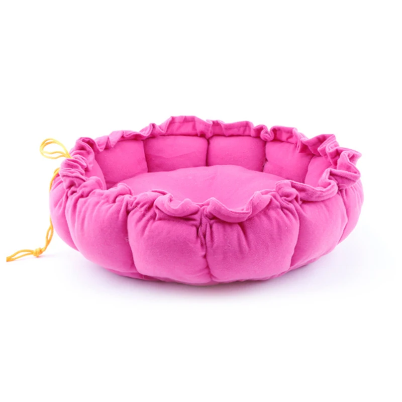 HORBONPY Pet кровать кошка собака плюшевое гнездо Милая складная Щенок Drawstring Тыква