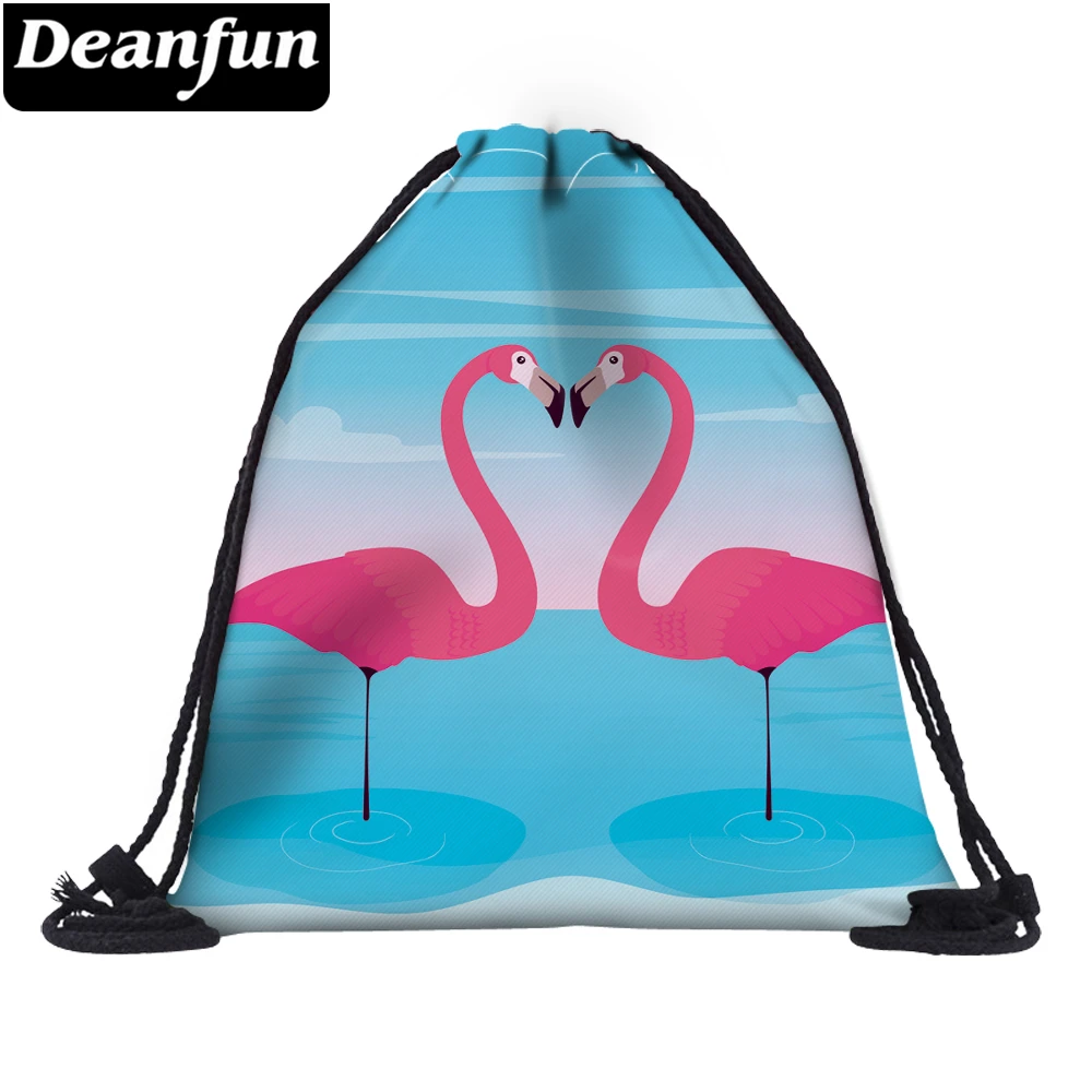 Deanfun Фламинго шнурок сумки 3D печать девушки мода для обуви в школе 60081 #|Мешки с