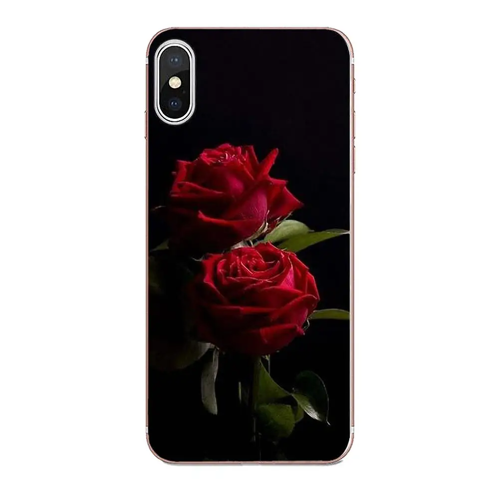 Красивые садовые красные розы цветы для Galaxy A3 A5 A7 On5 On7 2015 2016 2017 Grand Alpha G850 Core2 Prime S2